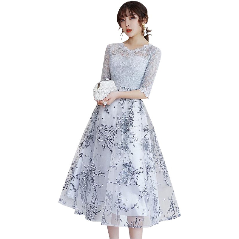 Vestido de noche para las mujeres 2024 nuevo verano Amazon banquete elegante temperamento largo señora anfitrión cena vestido