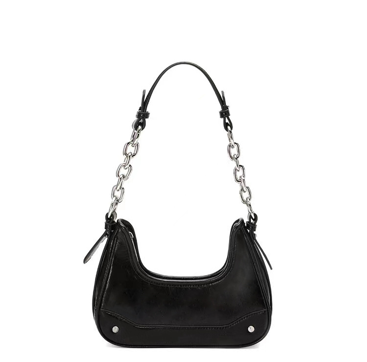 Women's 2023 New Niche Handheld Chain Baguette Underarm Bag Luxury Versatile Commuter Shoulder Crossbody Bag - Thumbnail 6