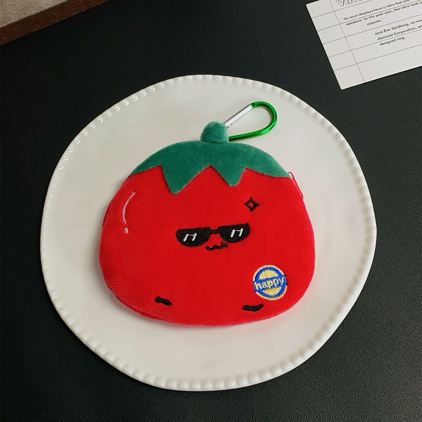 New Supply of Cute Tomato-Shaped Coin Purses, Lipstick Bags, Data Cable Bags, and Coin Pouches Wholesale