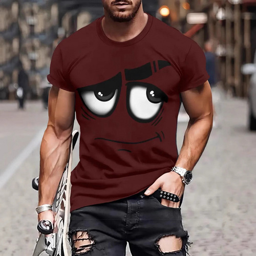 European and American 3D T-shirt for men, street-style, quirky animal design, round-neck short-sleeved—ME1 source factory.