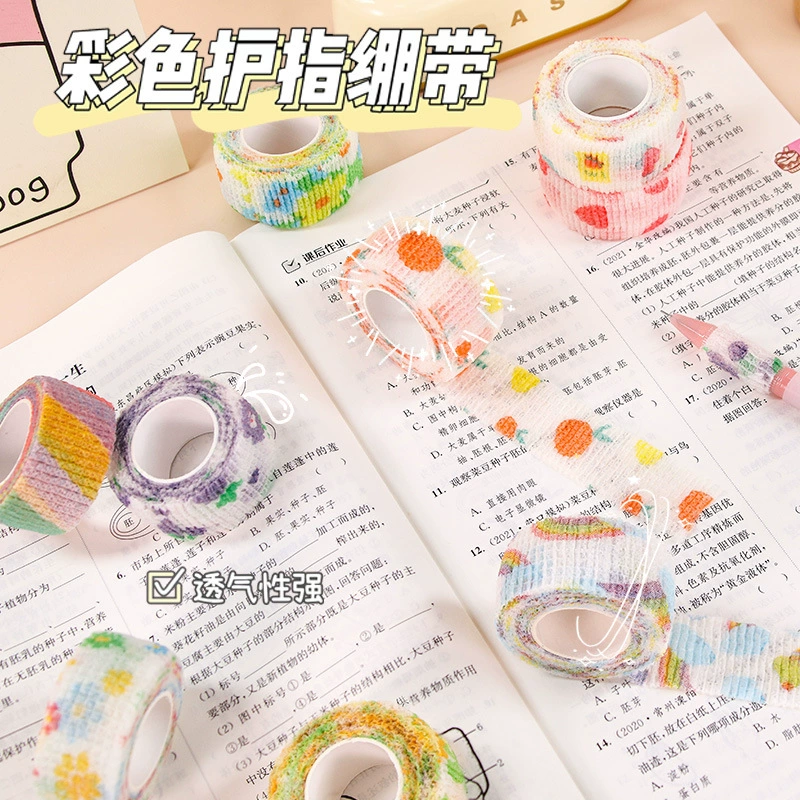 Пшеничный молодежный производитель повязки на пальце Нетканый самоклеящийся эластичные студенты пишут спортивные анти-износные руки анти-коконы оптом