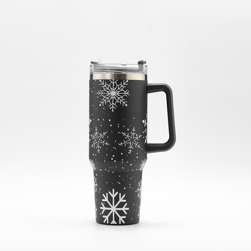 40oz taza de aislamiento de Navidad regalos de Halloween taza de automóvil personalizada de acero inoxidable gran capacidad paja hielo taza de agua image 10
