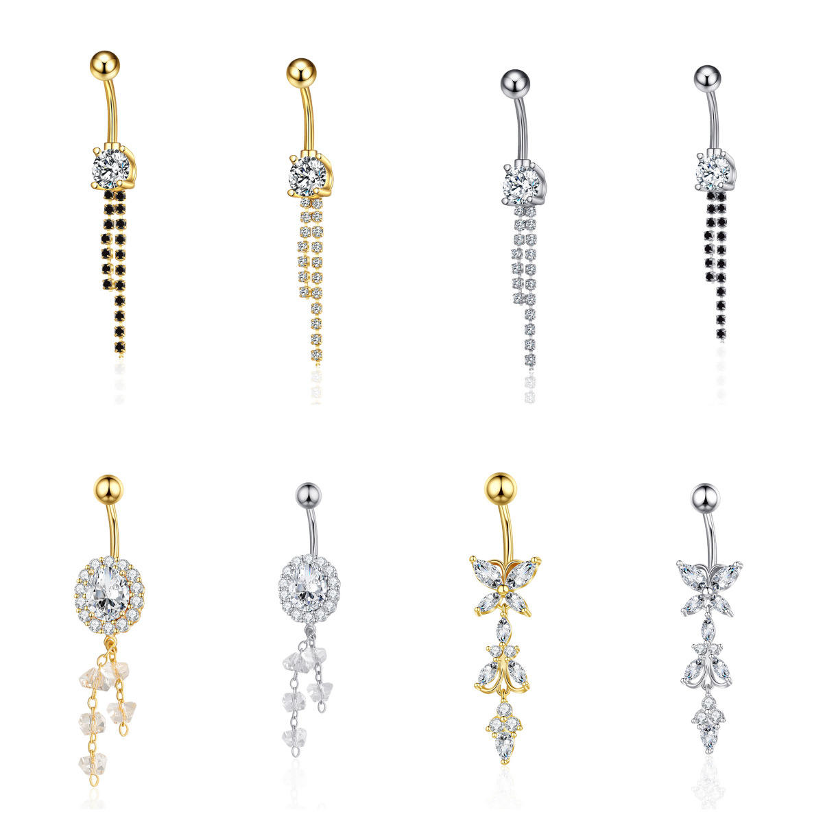 Pointed labret stud close-up product detail
