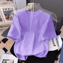 批发童装100%棉纯色男女短袖t恤幼儿园班服儿童宝宝夏装半袖上衣