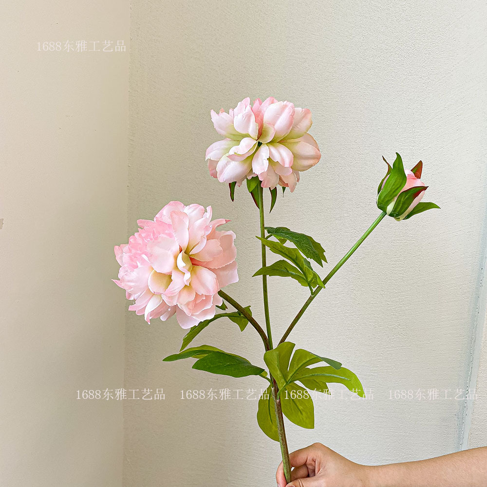 Flor artificial compleja avanzada flor artificial peonía Flor de seda sala de estar decoración del hogar flor fotografía de la boda floral flor artificial