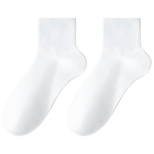 Socks Women's Pure Cotton Mid-Tube Socks Spring and Summer Thin Boneless Socks Anti-odor Sweat-Absorbent Sports Socks Short Socks Zhuji Socks Industry Wholesale