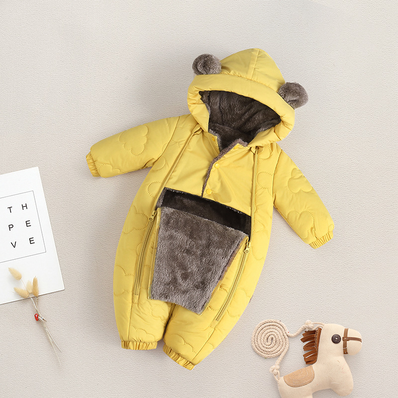 Bright yellow (cartoon double zipper body suit)