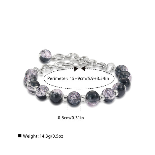 Xiaohongshu-style amethyst bead bracelet street economy Instagram live fresh niche bracelet jewelry wholesale