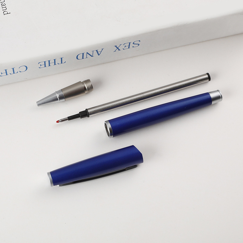 Bolígrafo de firma de metal de alta calidad comercial matte textura polirido bolígrafo neutro negro bolígrafo publicitario regalos grabado