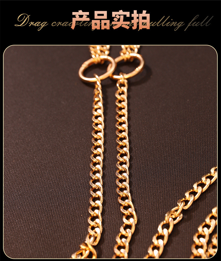 Jiuai SM Chain Restraint Set with Hand and Foot Cuffs in Gold Metal — detail image 16