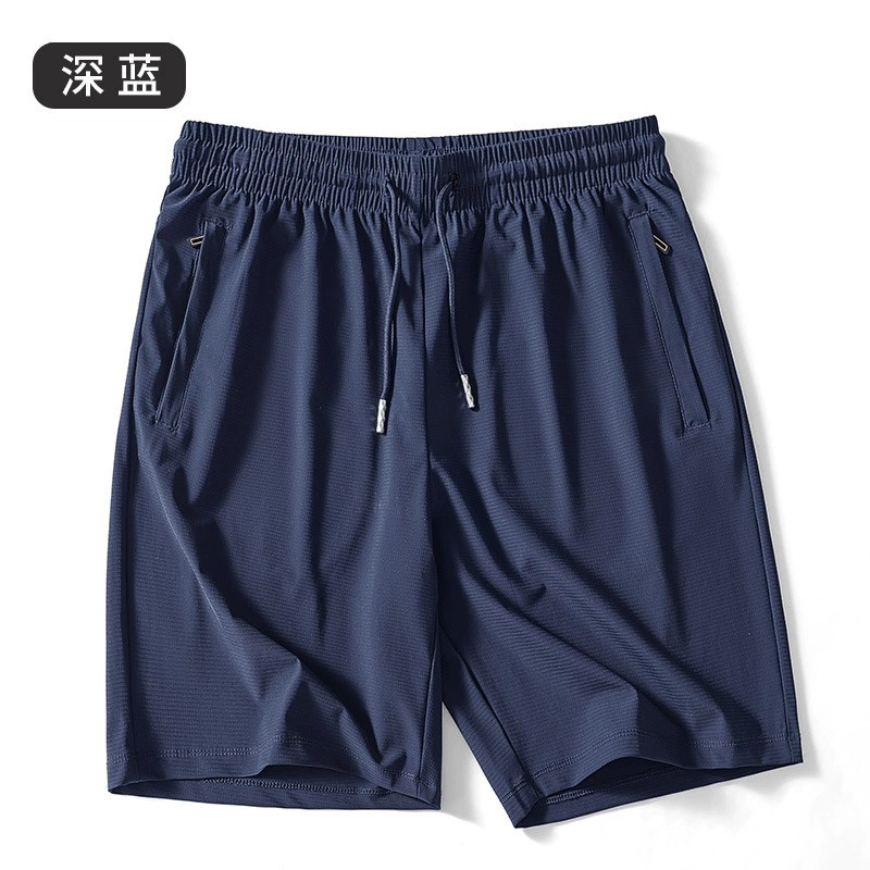 Men's antibacterial summer silk shorts, quick dry ultra thin trousers, oversize, plus size