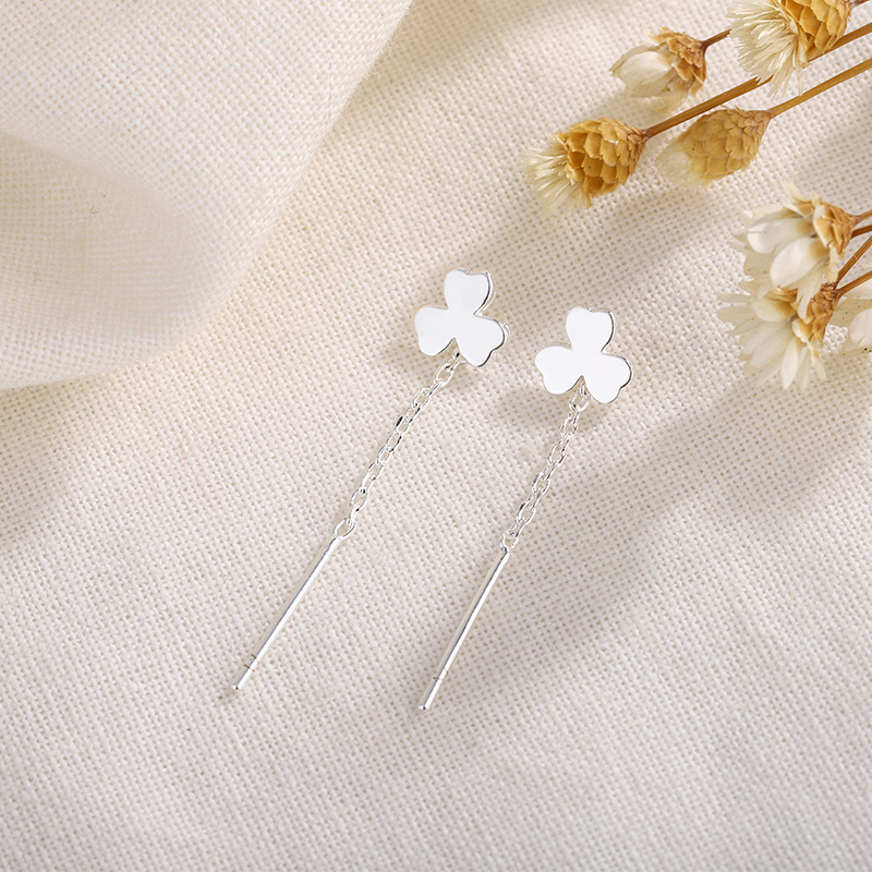 S925銀耳線女氣質韓式簡約百搭耳飾少女心小耳墜耳飾批發