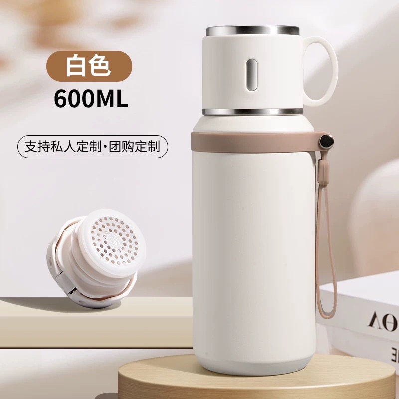 316 Stainless Steel Thermos Cup, Large Capacity Student Water Cup, Portable Double-Lid Cup, Gift Group Purchase, Custom Wholesale