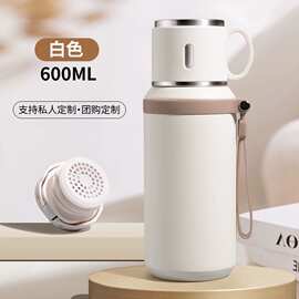 316不锈钢保温杯大容量学生水杯便携手提双盖杯礼品团购定制批发