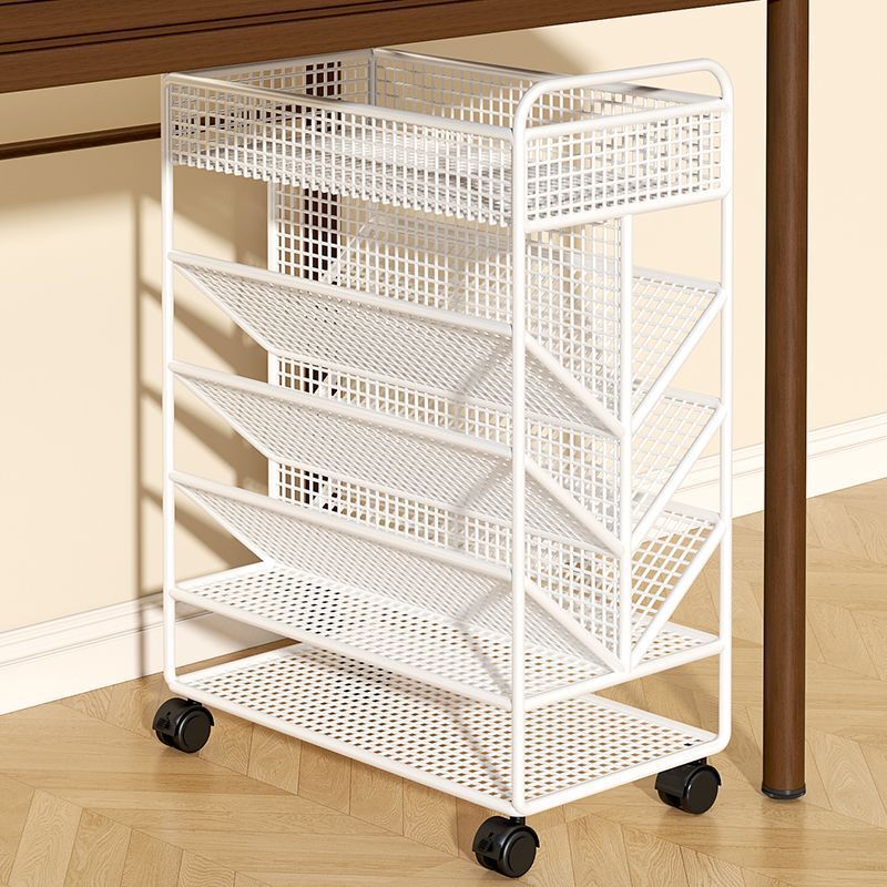 Floor-Standing Wheeled Storage Cart for Office Under-Desk Multi-Layer File Organization and Storage, Multifunctional Storage