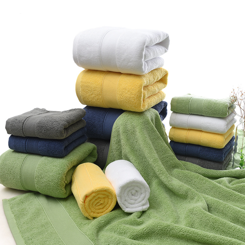 Five-star quality export and pure cotton adult couple hotel household thickened square towel bath towel