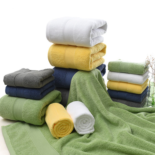 Five-star quality export and pure cotton adult couple hotel household thickened square towel bath towel