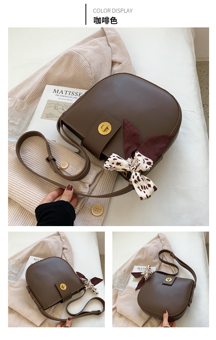 2021 New Autumn And Winter Fashion Casual Saddle Texture One-shoulder Messenger Bag display picture 1