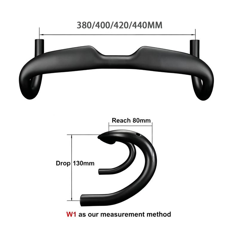 Glossy/Matte Carbon Fiber Handlebar Road Bike Aerodynamic Bent Handlebar