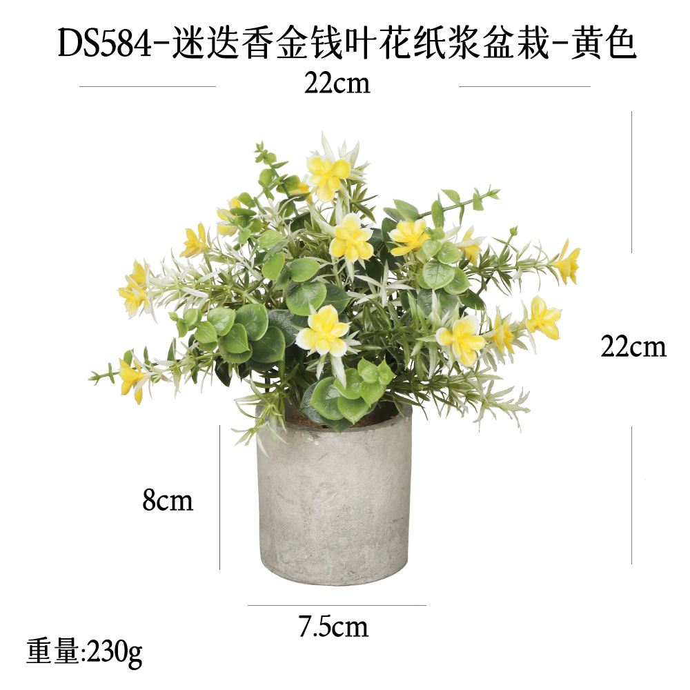 Más de 240 combinaciones populares de macetas con plantas verdes artificiales, decoraciones para el hogar, flores artificiales, bonsáis cilíndricos de pulpa de papel.