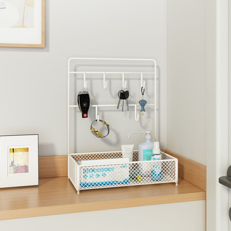 鍵収納置物玄関入戸入口下駄箱物置棚デスクトップ壁掛け収納トレーマスク掛け棚|undefined