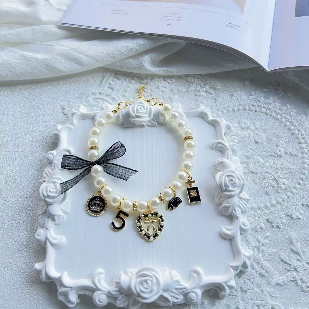 Жемчужное ожерелье ручной работы новый аксессуар собачье ожерелье йокша марцис домашнее ожерелье тяжелое ожерелье