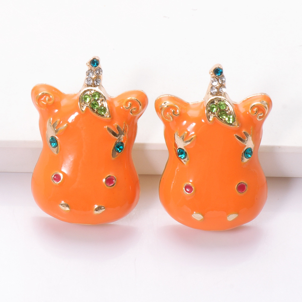 Cute Childlike Pony Alloy Earrings Wholesale display picture 3