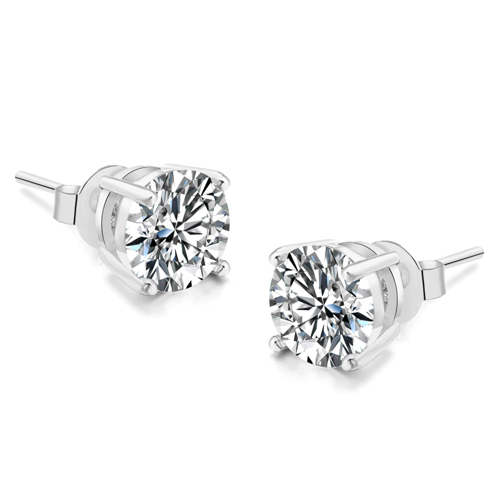 Style Simple Géométrique Le Cuivre Incruster Zircon Boucles D'oreilles 1 Paire display picture 9