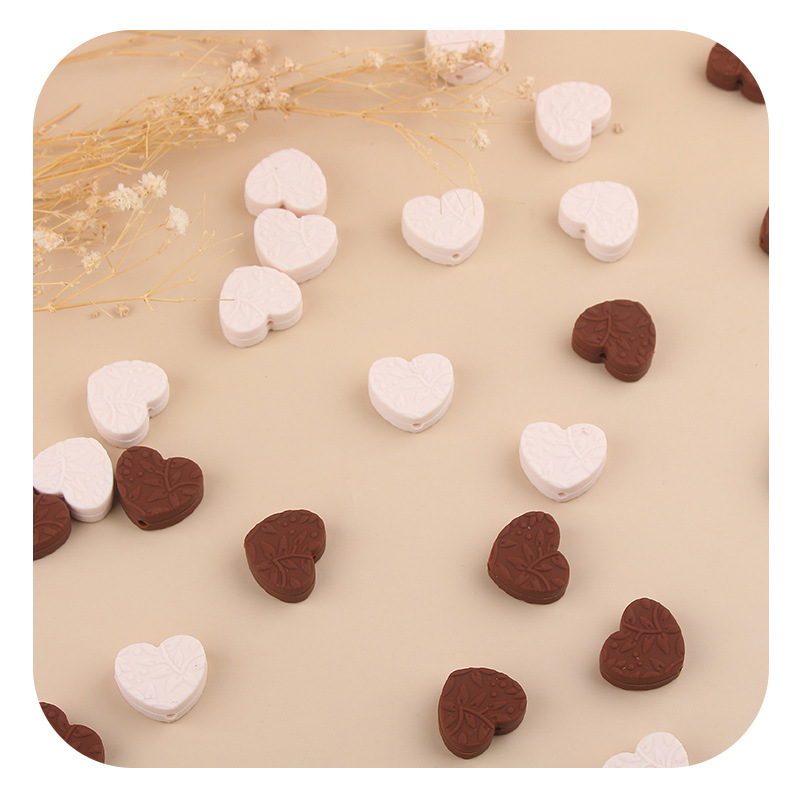 Comercio exterior de Amazon nuevos productos para bebés, cuentas de mordedor de impresión de amor, collar de bricolaje, accesorios de joyería de pulsera