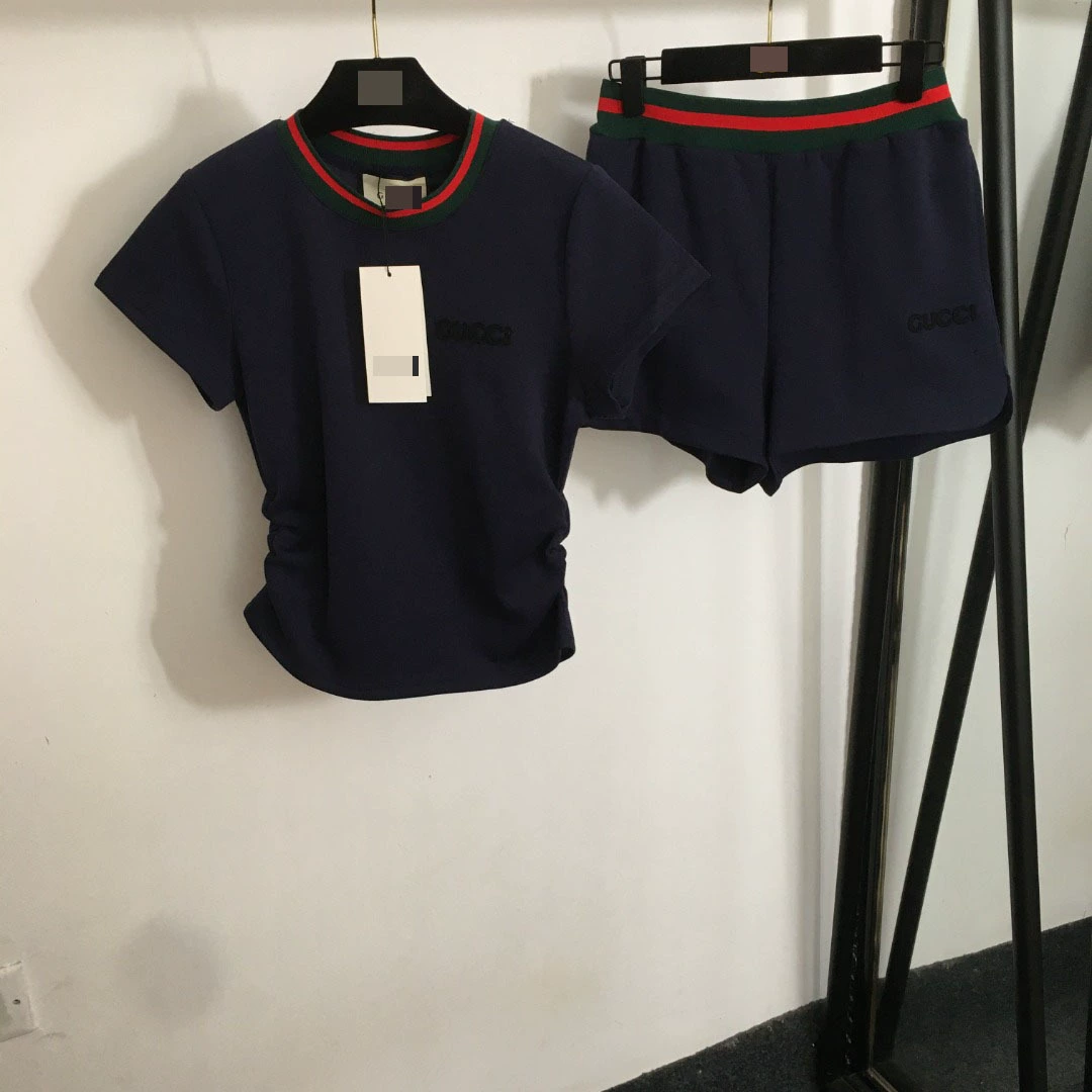 2025 Xia Nanyou G Дом модный новый контрастный цвет сшивка надписи повседневная универсальная футболка с короткими рукавами свободного кроя