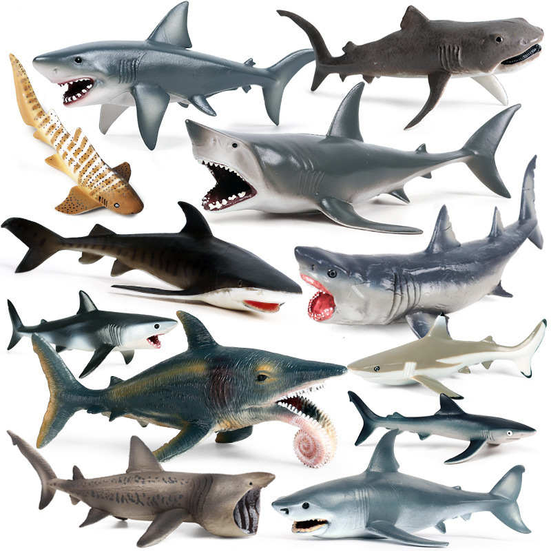 Simulated Marine Life Model Giant Mouth Shark Shark Megalodon Grandpa Shark Tiger Shark Blue Whale Whale Shark Kidsren's Toy Ornaments