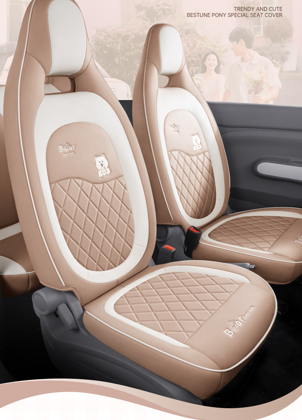 Specially Designed for the Besturn Pony Seat Covers, Full-Cover Seat Covers, 26 Models of Pony Leather Seat Covers, Universal for All Seasons, Car Interior Accessories