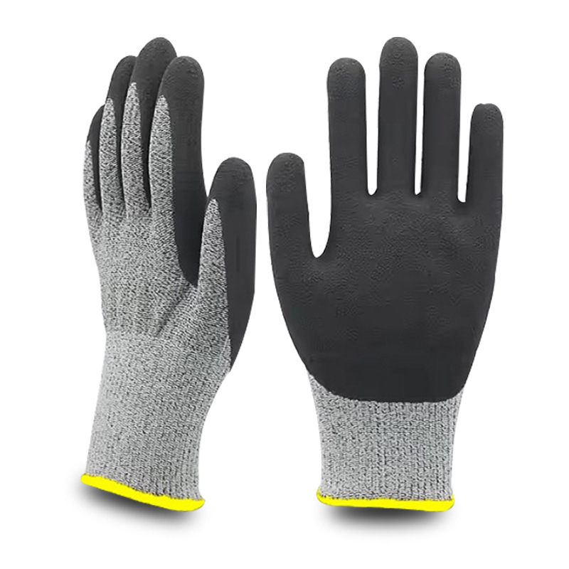 Guantes anti-corte de nivel 5 HPPE anti-mordedura y anti-puñalada matanza EN388 PU mate para matar peces guantes de protección laboral image 20