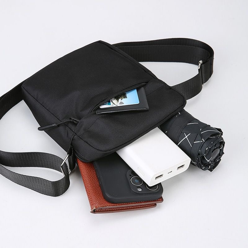 Summer Men's Crossbody Bag Waterproof Oxford Cloth Shoulder Bag Multi-Compartment Universal Phone Waist Bag Backpack Small Single Shoulder Bag