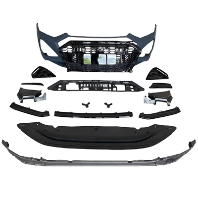 Suitable for Audi 19-25 models A7/A7L, RS7 front bumper and front grille upgrade kit (Big Surrounded) - 19-25-rs7-front-bumper-grille