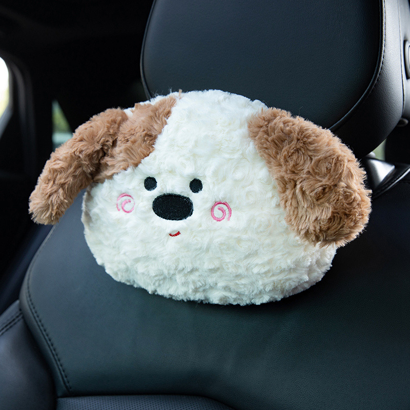 Invierno lindos cojines de asiento para automóviles cojines de respaldo de cintura cojines de peluche integrados cojines de asiento de cojín interior