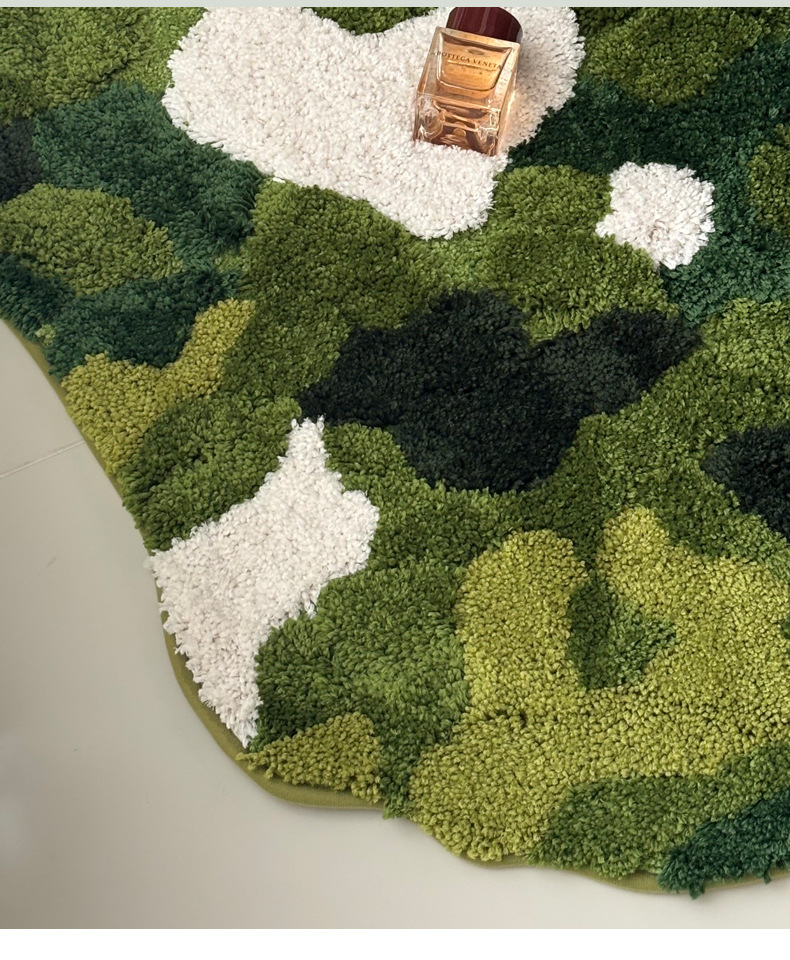 Tapis de chambre mousse forêt tapis de chevet en peluche douce_voghion.com