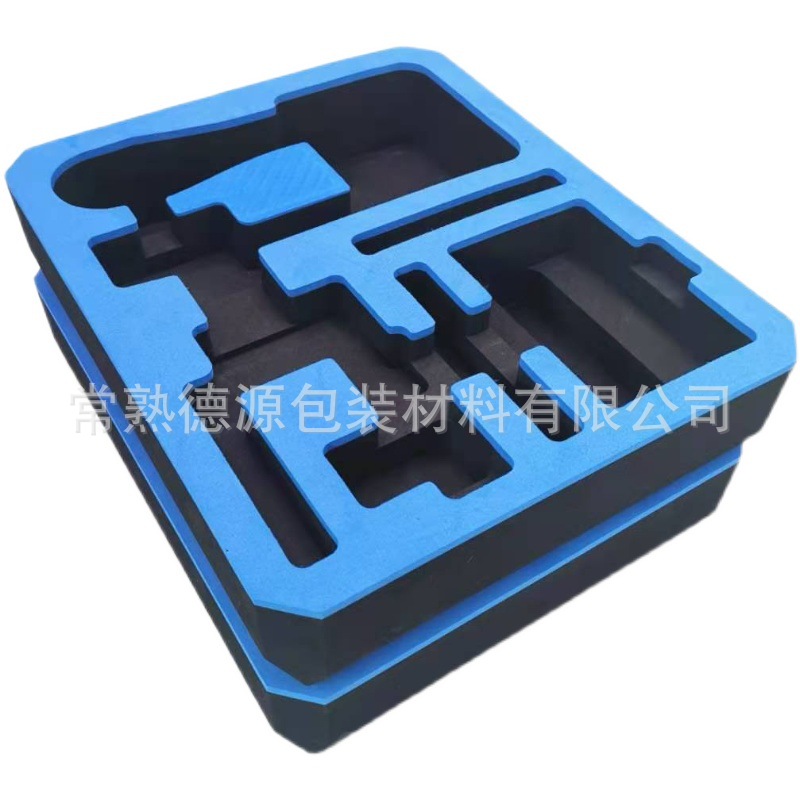 新品EVA内衬雕刻工艺 PE泡棉板材切片60度EVA定位玻璃卡槽批发