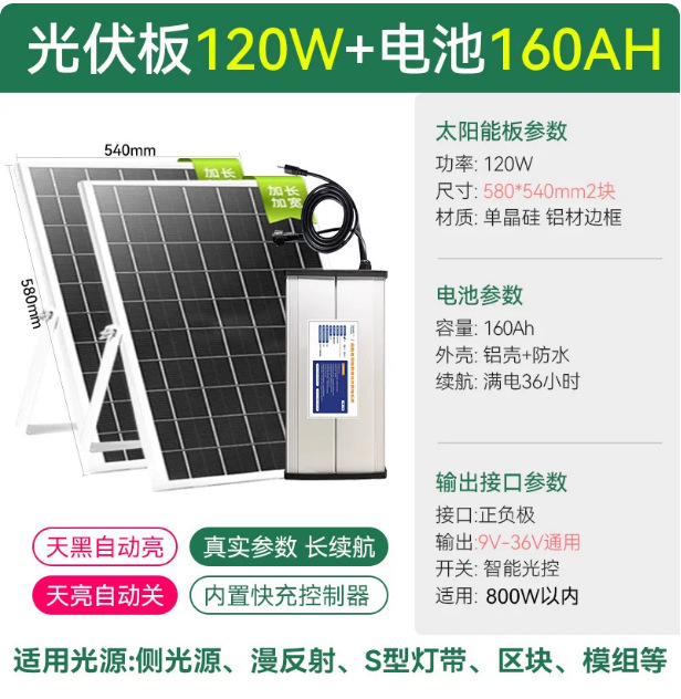 Power supply solar-powered, 800W, 120W, 12v, 36v