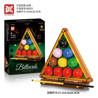 DK得客80025桌球80035古塔跳楼机拼装积木玩具创意摆件模型礼物