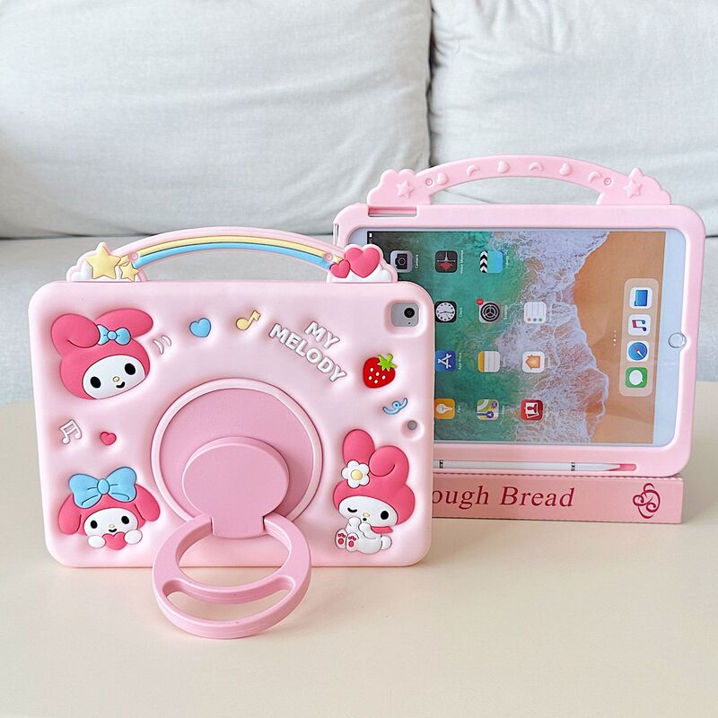 Suitable for Ipad9 Protective Case 2025 Tablet Case Air7/6 Anti-Fall 11Th Generation Horizontal and Vertical Support 10.2 Rotating Silicone