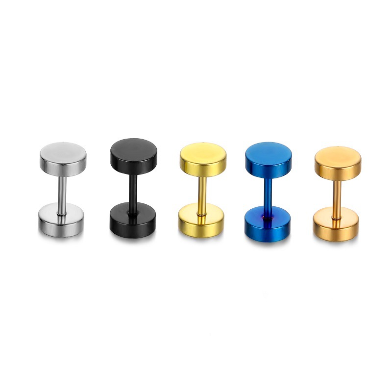 Simple Style Solid Color Stainless Steel Ear Studs 1 Piece display picture 6