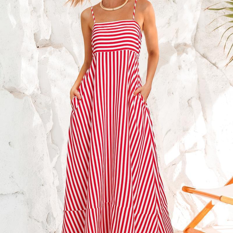 ①Y 3421621 Dropshipping Aliexpress Cross-Border New Wedding Guest Dress Simple Striped Long ①Y 3421621 Dropshipping Aliexpress Cross-Border New Wedding Guest Dress Simple Striped Long