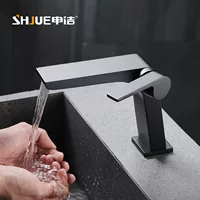 Водопадный кран для раковины (SHJUE), медный корпус, однозаходный смеситель, водопадный носик, множество отделок