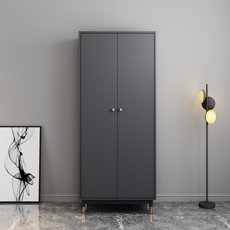 Nórdico armario de dos puertas correderas puerta a puerta pequeño apartamento dormitorio muebles placa simple italiano luz abrigo de lujo gabinete image 4