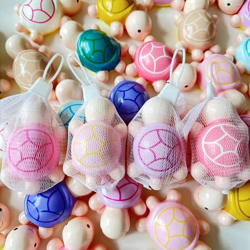 Popular Little Turtle Squishy Toy with Slow Rebound in Mesh Bag, Party Fun, Stress Relief Toy Wholesale