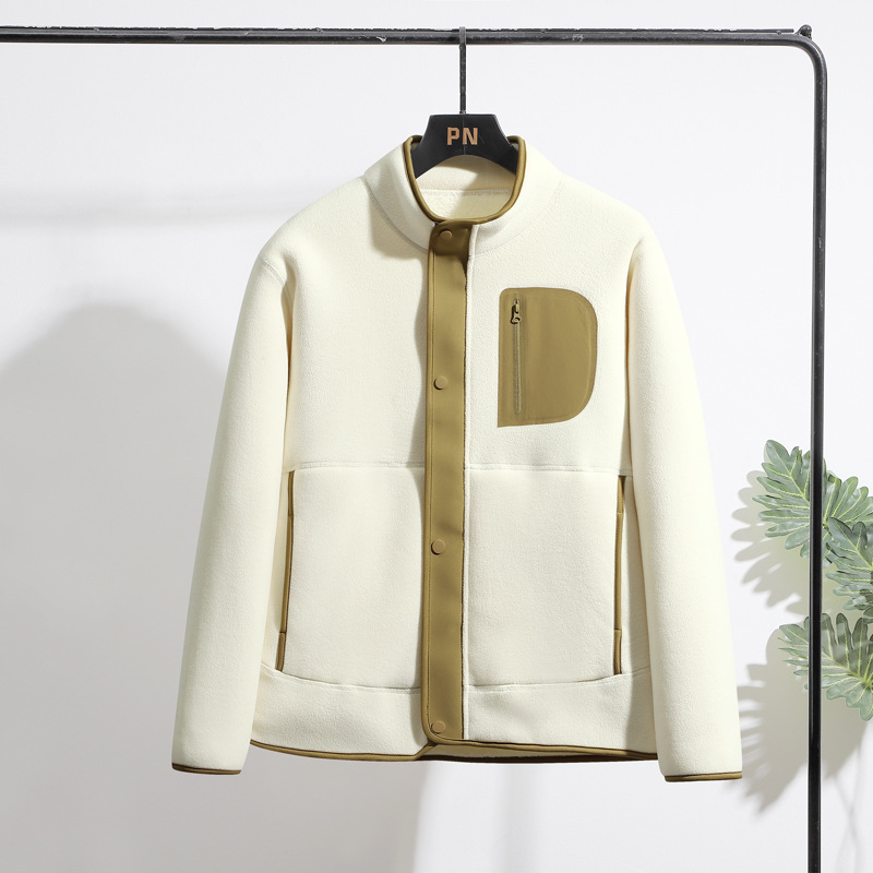 Camiseta de manga larga al aire libre transfronteriza engrosada con camisa encapuchada de lana pesada otoño y invierno con cremallera suéter hombre grueso personalizado