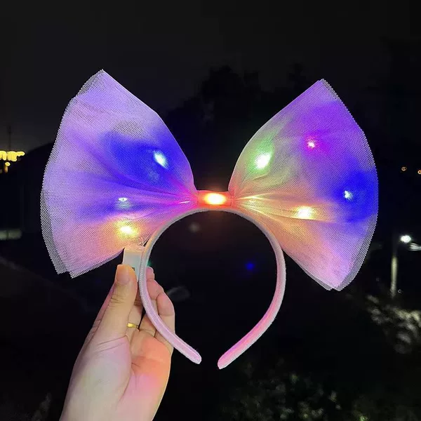 Net yarn bow powder+color light
