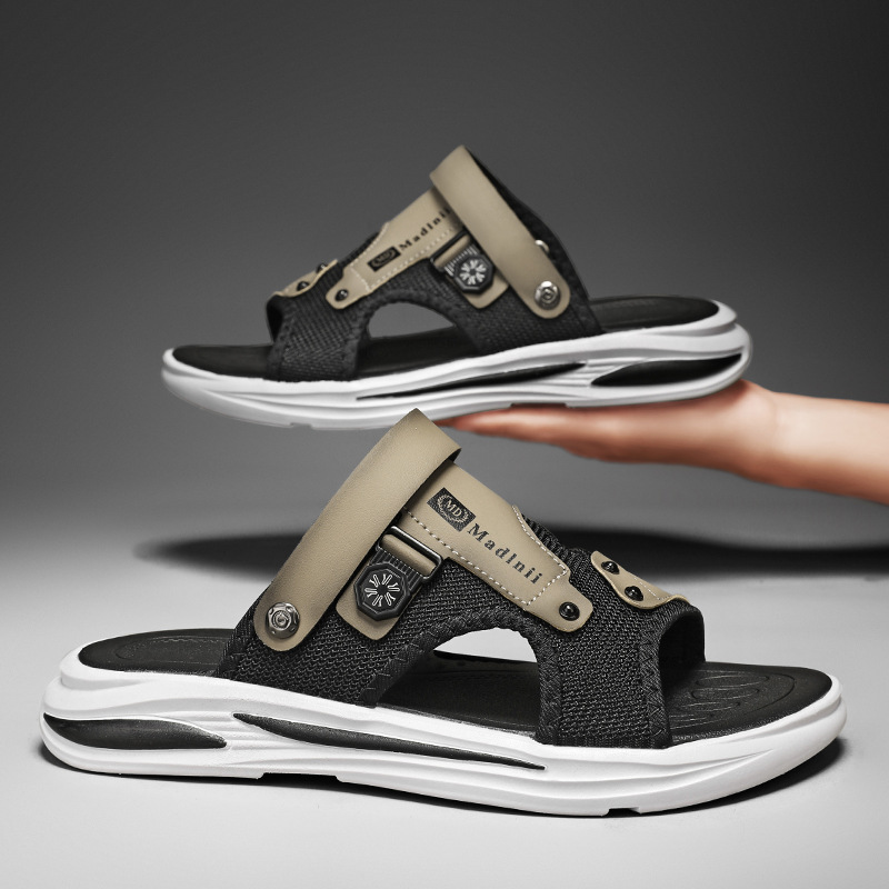 2024 sandalias de hombre suaves moda de verano casual juvenil coreano zapatos de playa de dos image 5