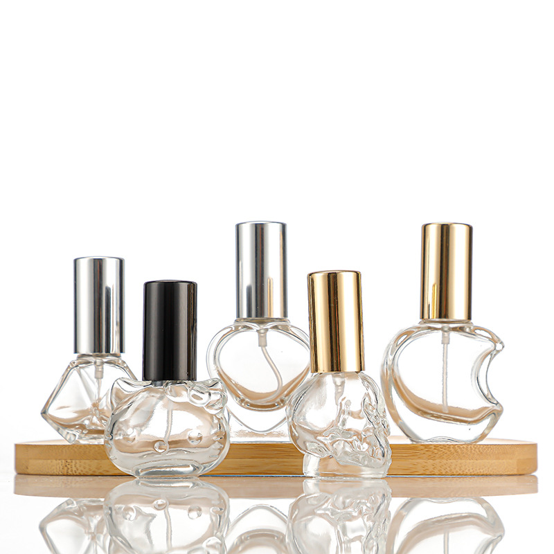 批发10ml香水玻璃瓶透明便携分装旅行香水瓶搞怪异形喷雾瓶